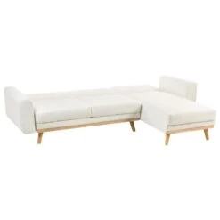 KAARINA - Hoekbank - Wit - Linkszijdig - Polyester -VIDAXL Winkel a92ab80512114fd986e6f32a2f09f242