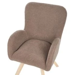 BJARN - Fauteuil - Bruin - Bouclé -VIDAXL Winkel a9421f9283b247b68f21488dcfefa8d3