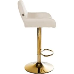 CLP Set Van 2 Barkruk Braga Goud Frame - Stof - Creme -VIDAXL Winkel a94ebddd891045ebba652abc40ea4291