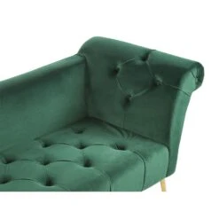 NANTILLY - Chaise Longue - Groen - Symmetrisch - Fluweel -VIDAXL Winkel a9bbd68b7a574f83967d3f744e736d87