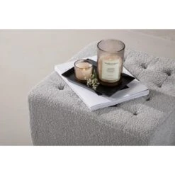 Svea - Sol Hocker - Boucle - Lichtgrijs -VIDAXL Winkel a9c475e06ea9490aa42077ba458623a7