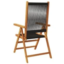 VidaXL- Tuinstoelen - Zwart - Massief Acaciahout En Polypropeen - 2 Stuks -VIDAXL Winkel aa7629894b1d44cb82e0df21e40f6836
