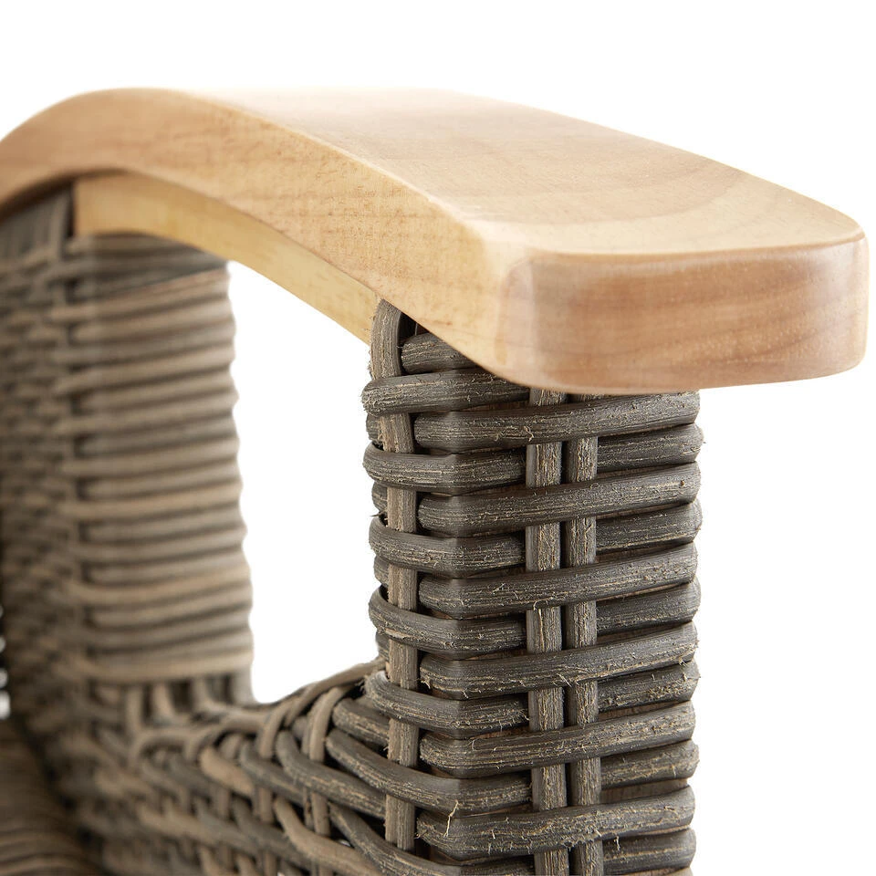 Tectake Wicker Stoel Rosarno, Natuur 5 Tectake Wicker Stoel Rosarno, Natuur - Afbeelding 5