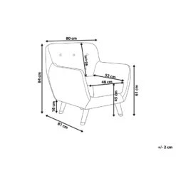 Beliani Fauteuil BODO - Blauw Fluweel -VIDAXL Winkel aab893f2054e4cd88a2b5f571b95b985
