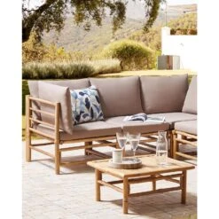 CERRETO - Ottomaan - Taupe - Bamboe -VIDAXL Winkel ab19f531d5a54bd794d6bb3f3d4b1541