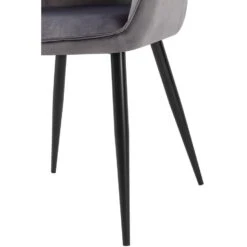 CLP Set Van 2 Eetkamerstoel Boise Zwart Frame - Fluweel - Donkergrijs -VIDAXL Winkel ab3bac4bd1e54e4ea257fdf041506389