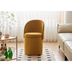 Poef Met Rugleuning En Opbergruimte In Geel Fluweel. -VIDAXL Winkel ab4c3323ffe84de89e22a74c5dfcebf3