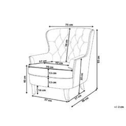 Beliani Fauteuil VIBORG - Zwart Fluweel -VIDAXL Winkel ab4df196310044ba9aca4f6d2282fb37 1