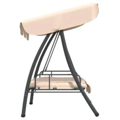 VidaXL Schommelbank Voor Buiten Met Luifel Zandwit -VIDAXL Winkel ab99bb59917e40c88f4be2ad366ebeee