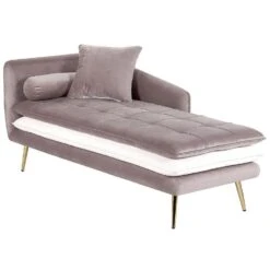 GONESSE - Chaise Longue - Bruin - Linkerzijde - Polyester -VIDAXL Winkel abad9bff88d04e129b6b9c48cbf17fcb