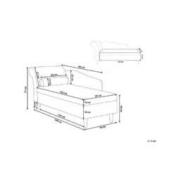 LUIRO - Chaise Longue - Donkergrijs - Linkerzijde - Fluweel -VIDAXL Winkel ac25ad49a37d46a5bc42cc456657870f