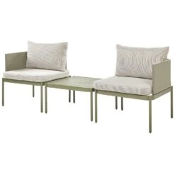 TERRACINA - Loungeset Voor 2 - Groen - Aluminium -VIDAXL Winkel acdf28944fb04a8f8b220bc86021c947