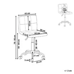 MARION - Bureaustoel - Beige - Kunstleer -VIDAXL Winkel ad02d8065011435f84796f179d9e800f