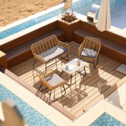 Tuinset Van Rotan En Metaal In Grijs -VIDAXL Winkel ad1073cdcb4545f2812257493c33e666