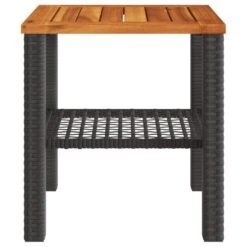 VidaXL - Loungetafel - Weerbestendig - Zwart - Poly Rattan En Hout - 40x40x42 Cm -VIDAXL Winkel ad12031f93e64bfaa8bfd953b42c49b9