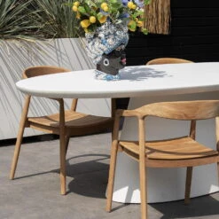 Tuintafel Ovaal 300cm - Wit Eco Composiet - Cleo -VIDAXL Winkel ad546e9047244d54b941f9d2b87624ec