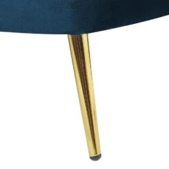 ALLIER - Chaise Longue - Blauw - Rechterzijde - Fluweel -VIDAXL Winkel ae299062782b43718840189d9157477b