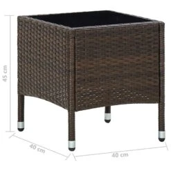 VidaXL - Loungetafel - Bruin - Poly Rattan - 40x40x45 Cm -VIDAXL Winkel ae65effd894a4851b3623f17e74c134c