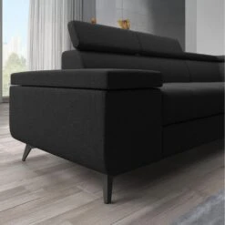 Meubella - Hoekbank Destiny - Zwart - Stof - Rechts -VIDAXL Winkel ae90e95f490e481aa4333e72e3906254