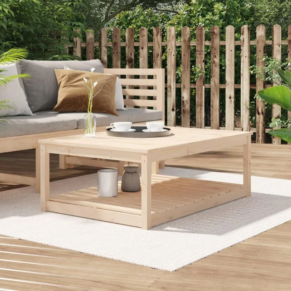 VidaXL - Loungetafel Met Opbergruimte - Naturel - Grenenhout - 121x82,5x45 Cm 2 VidaXL - Loungetafel Met Opbergruimte - Naturel - Grenenhout - 121x82,5x45 Cm - Afbeelding 2