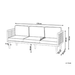 BARATTI - Driezitsbank - Lichte Houtkleur - Acaciahout -VIDAXL Winkel af463922393f4047ae8a7198efb39037