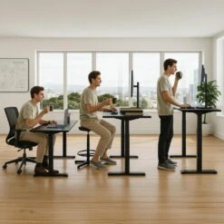 Elektrisch Verstelbaar Bureau - 180x80 Cm - Single Motor - Zwart / Antraciet -VIDAXL Winkel af51311382464bc68b1de669df7a88c2