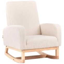 NORBY - Schommelstoel Voor Kinderen - Lichtbeige - Bouclé -VIDAXL Winkel af8a08efdc91413ba826eba9dc9862ef