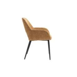 Eetkamerstoelen Set Van 4 Met Armleuning - Levi Mosterd Geel Stof -VIDAXL Winkel afe90f3a889148498ce98af104094a47