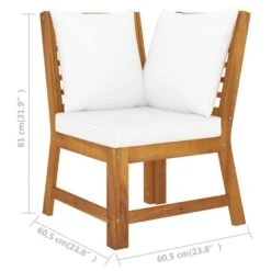 VidaXL - Loungeset - Crème - Acaciahout - 4 Stuks - Met Kussens -VIDAXL Winkel b004ca5dbc1b4f38b8ea39e86f7f3853