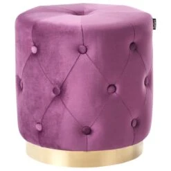 CARROLLTON - Poef - Paars - 40 Cm - Fluweel -VIDAXL Winkel b1b1e4d4a96c41559eb10fa6940d480b