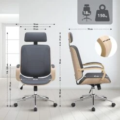 CLP Bureaustoel Dayton Chroom Frame - Kunstleer - Natura/grijs -VIDAXL Winkel b27ffb74543645e58475123388e7bede