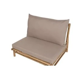 TODI - Fauteuil Set Van 2 - Lichthout/Taupe - Bamboe -VIDAXL Winkel b28eef69c5044b088bbe0a372366aa86