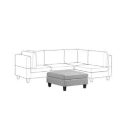 Beliani Ottomaan FEVIK - Grijs Polyester -VIDAXL Winkel b2cd39a702d5487f82d16e946b30fcf6