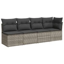 VidaXL Loungeset Voor 7 Met Kussens & Verstelbaar Salontafel - Gris - 8 Stuks -VIDAXL Winkel b2db804fa67a4b61a72409e3f8bd7e0d