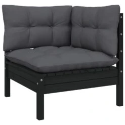 VidaXL 3-delige Loungeset Met Kussens Massief Grenenhout Zwart 5 VidaXL 3-delige Loungeset Met Kussens Massief Grenenhout Zwart -VIDAXL Winkel b345249a615b4d5ba190966455db6563