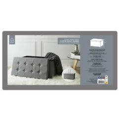 Home Deco Poef Chique - Opbergbox - Donkergrijs - 76 X 38 Cm -VIDAXL Winkel b34774aef6a44cfea4859ac4a5b6ed03