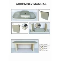 Tuintafel Deens Ovaal - Beige Betonlook - 300x100x75cm - Maya -VIDAXL Winkel b454a8e1b07a4a5dbab0a62b356cc742