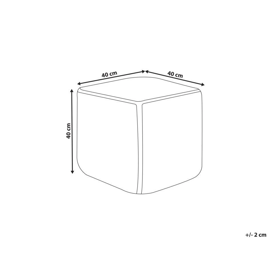 ALIPUR - Poef - Lichtbeige - Polyester 4 ALIPUR - Poef - Lichtbeige - Polyester - Afbeelding 4