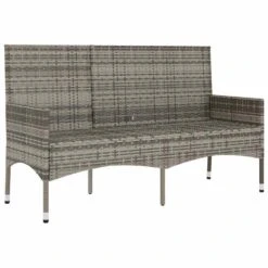 VidaXL - Tuinbank 3-zits Met Kussens - Grijs Poly Rattan - 140x51x85 Cm 12 VidaXL - Tuinbank 3-zits Met Kussens - Grijs Poly Rattan - 140x51x85 Cm -VIDAXL Winkel b52f1cb8b3104b88a382112d470b9fe9