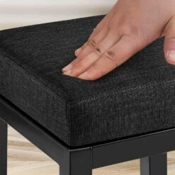 CLP Barkruk Taylor B85 Zwart Frame - Stof - Donkergrijs -VIDAXL Winkel b54111eb55d24d2f9ac3dccce160a6d5