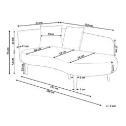 CHAUMONT - Chaise Longue - Taupe - Linkerzijde - Fluweel -VIDAXL Winkel b672e3745f714a5e9bb2cbf46ec831ef