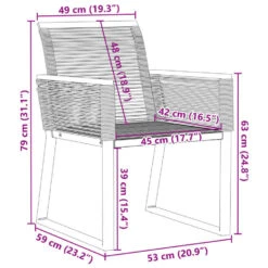 VidaXL - Tuinstoelen - Zwart - Poly Rattan - 4 Stuks - 53x59x79 Cm -VIDAXL Winkel b6ba62cee1e943fc8843a3c6d8639e10