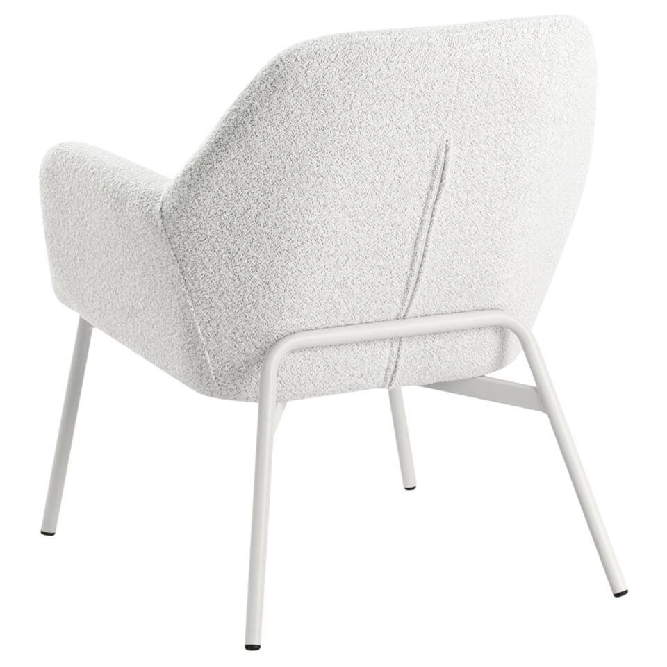 JABRO - Fauteuil - Gebroken Wit - Polyester 7 JABRO - Fauteuil - Gebroken Wit - Polyester - Afbeelding 7