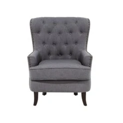 Beliani Fauteuil VIBORG - Grijs Polyester -VIDAXL Winkel b7ebe3c160984b8f97992119f0e1942c