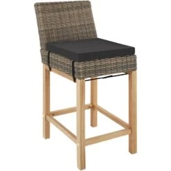Tectake Wicker Bartafel Lovas Met 4 Stoelen Latina, Natuur -VIDAXL Winkel b887d13ac0674b02ac1b197ab0f9fd18