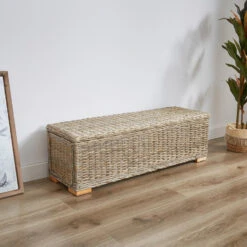 Bank Ingang Scandinavische Slaapkamer Hout Rotan Natuurlijke Vezels -VIDAXL Winkel b894368148084c3bb2ecde4a01e42d1c