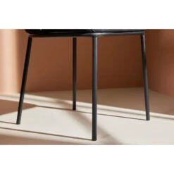 Svea - Lino Eetkamerstoel - Velvet - Zwart -VIDAXL Winkel b91ba72595b5424ab9eb0ad7ceb3d93d