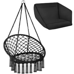 Tectake Hangstoel Grazia, Zwart -VIDAXL Winkel ba6bb53588114dfd996856d9c674f964