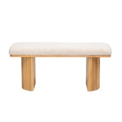 Bank Van Massief Hout En Witte Lussen -VIDAXL Winkel bb1c920613184d80b1fa85504688d3f3