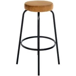 CLP Barkruk Kamari Mat Zwart Frame - Fluweel - Koffie -VIDAXL Winkel bbeef7efec4949ddba39cbfa37842a3e